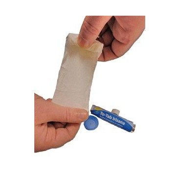 Compressed wipes To-Tab Irisana. 500 individual units of 22x24 cm.