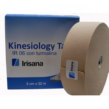 Kinesiology tape with tourmaline Irisana 32 m. Beige