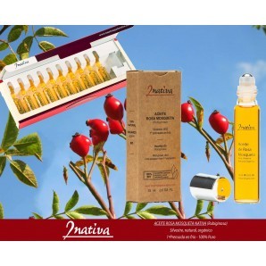 Pure Rosehip oil, in 15ml roll-on. Nativa Irisana. 2