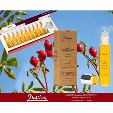 Puro olio di rosa canina, in roll-on da 15 ml. Irisana nativa.
