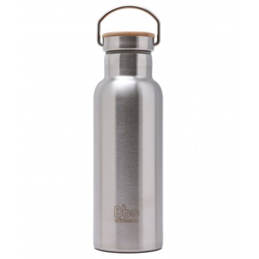 Thermo reusable bottle with bamboo stopper. 500 ml. BBO14