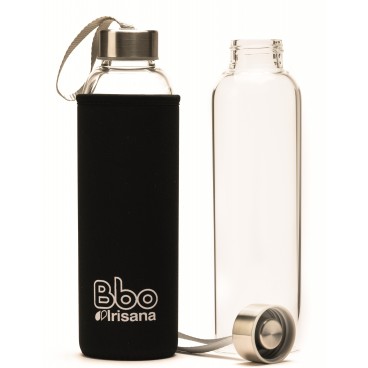 Botella reutilizable Bbo Irisana 500 ml. borosilicato con funda de neopreno