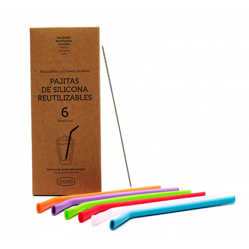 Reusable Silicone Straws, Irisana