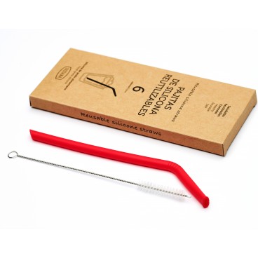 Reusable Silicone Straws, Irisana