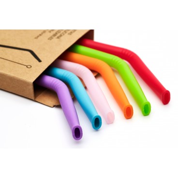 Reusable Silicone Straws, Irisana