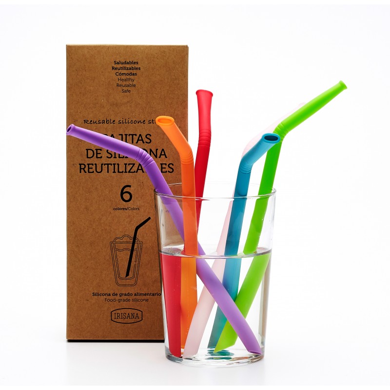 Reusable Silicone Straws, Irisana Reusable Silicone Straws, Irisana