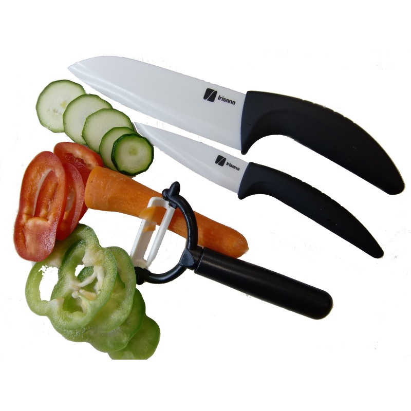 Ceramic knife case and Irisana peeler