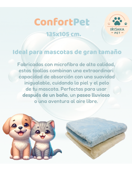 ConfortPet. Microfiber towel for pets. 135x105 cm